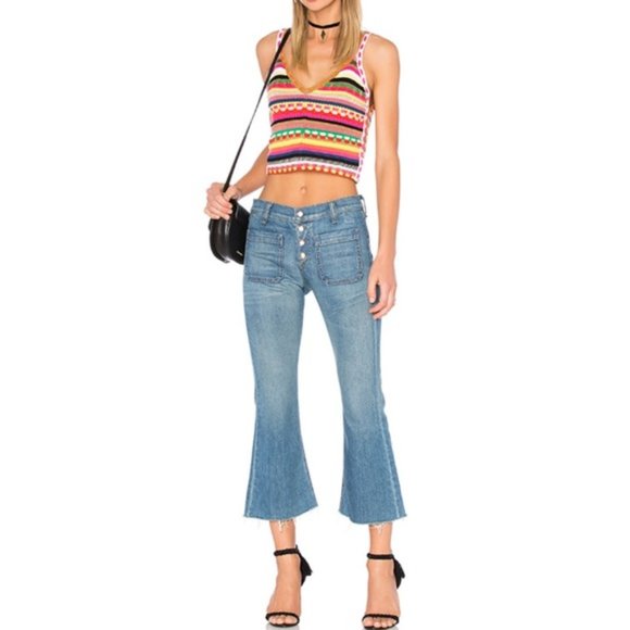 rag & bone Denim - rag & bone Santa Cruz Flair Crop Jean in Capital